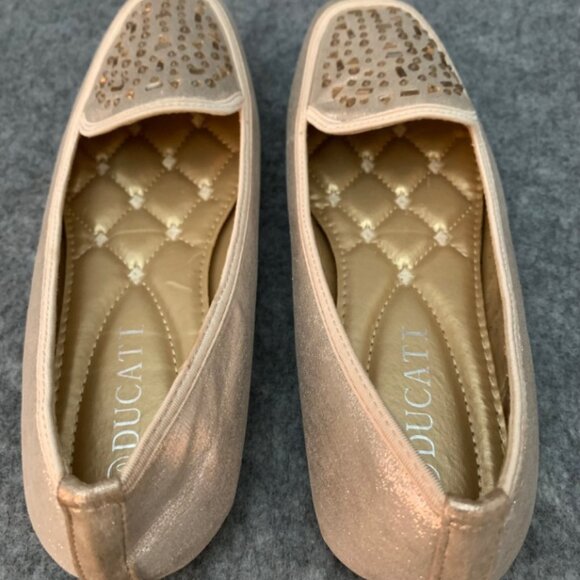 Ducati Women's Gold Slip On Loafer Shoes - Picture 7 of 10